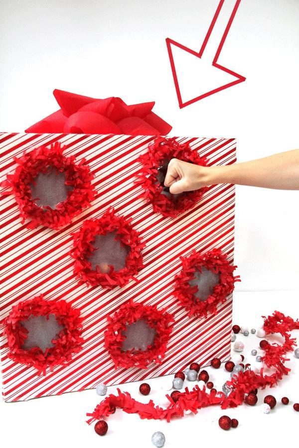 Red Striped Peek-Through Boxes