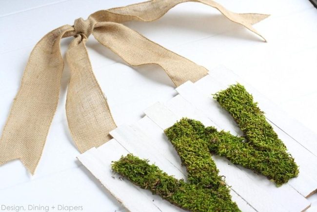 Green Moss Letter Display