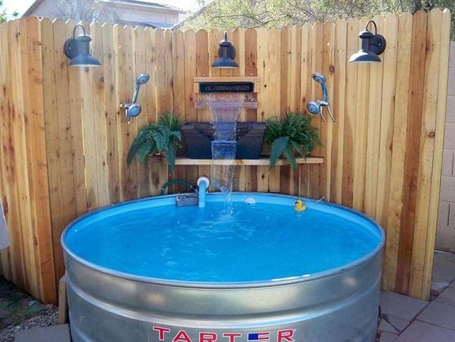 Tropical Backyard Pool Oasis