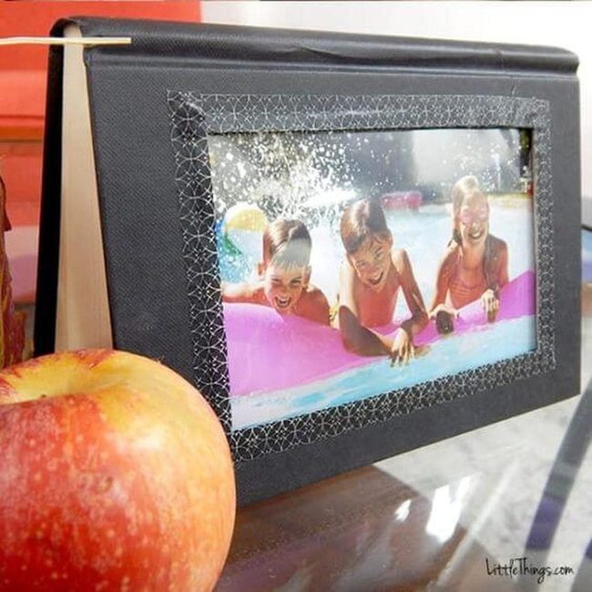 Black Book-Shaped Photo Frame
