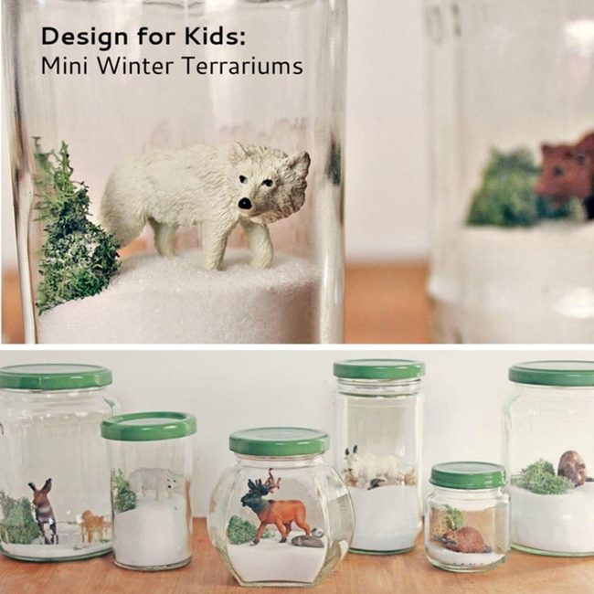Miniature Winter Wilderness In Glass