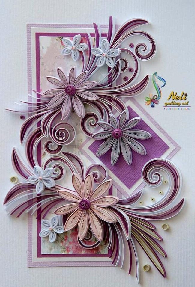 Pastel Purple Swirling Florals