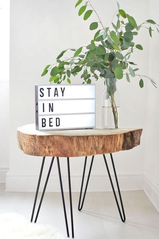 Natural Wood Statement Table