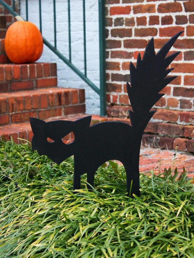 Black Cat Silhouette Cutout