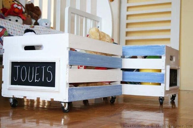 Rolling Toy Storage Crate