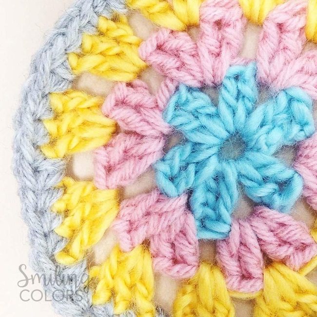 Bright Blue Crochet Flowers