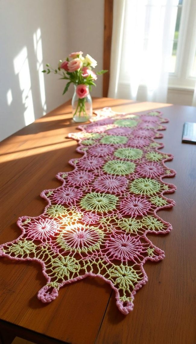 Cotton Crochet Table Runner