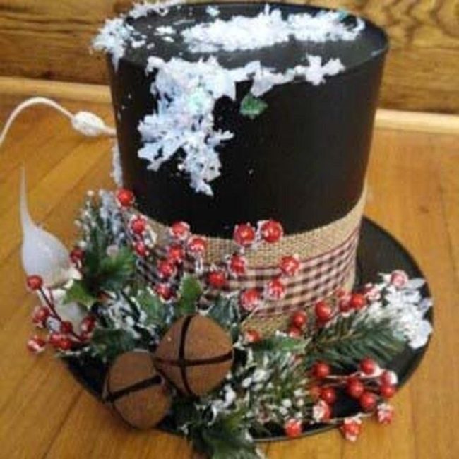 Giant Red Hat Overflowing Ornaments