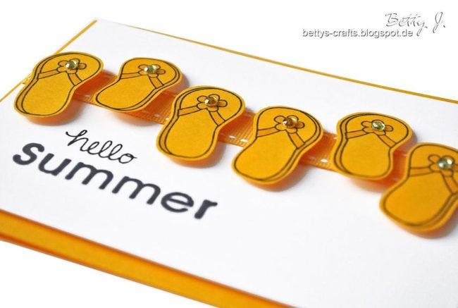 Yellow Flip-Flops Summer Greetings