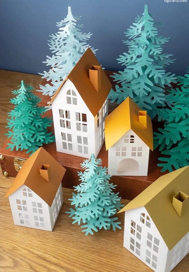 Paper Cut Village Lights