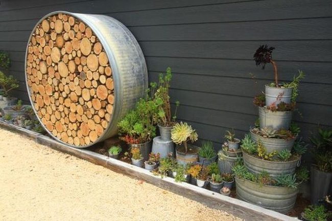 Circular Metal Wood Holder