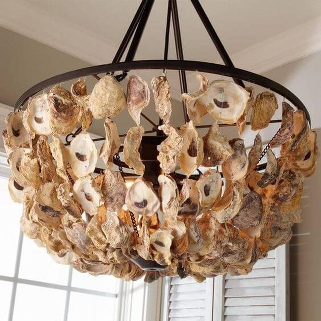 Recycled Oyster Shell Chandelier