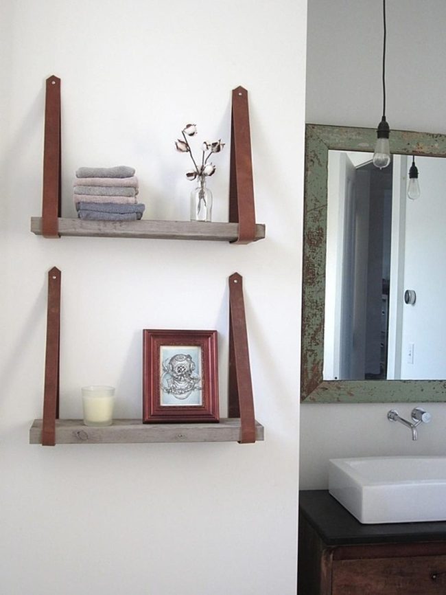 Green Mirror Meets Wooden Warmth