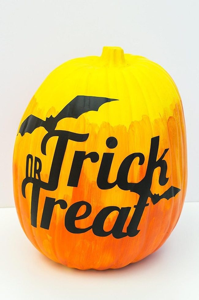 Glossy Orange Pumpkin Trick-Or-Treat