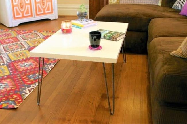 Brass Hairpin Legs Linnmon Table