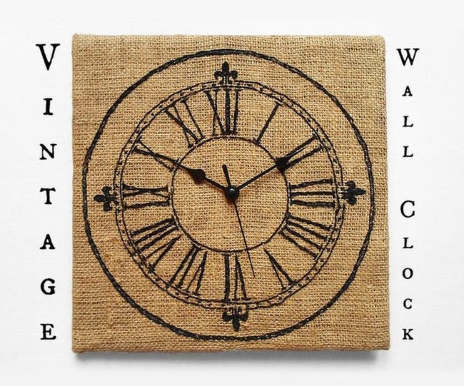 Black Roman Numerals On Burlap