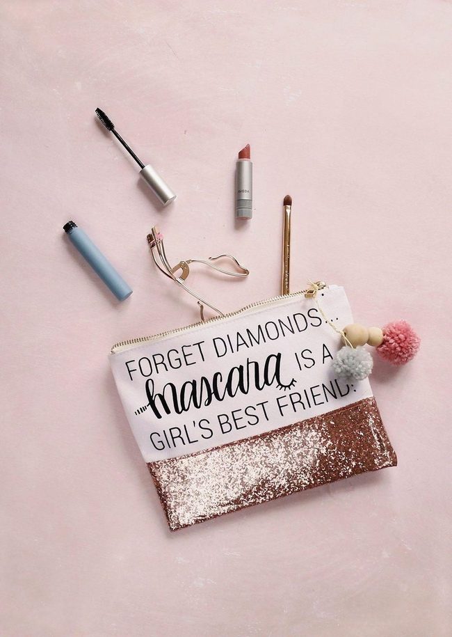 Rose Gold Mascara Essentials Bag