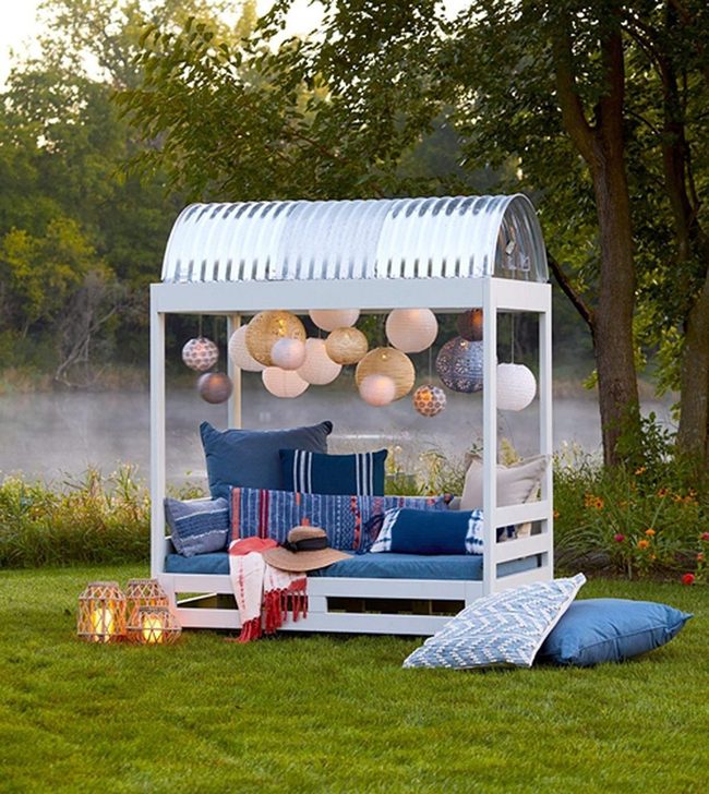 Shaded Wooden Cabana Retreat