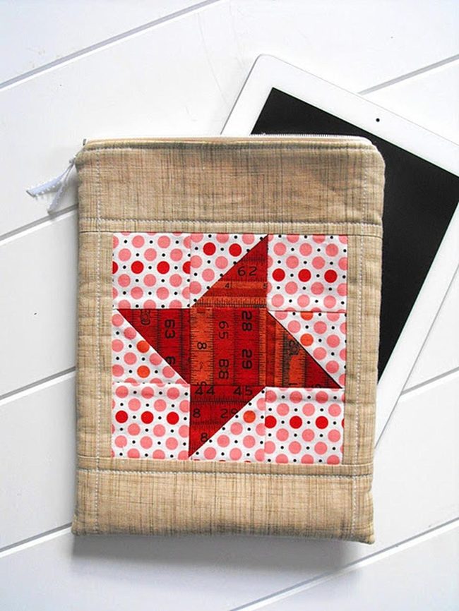 Red Star Patchwork Pouch