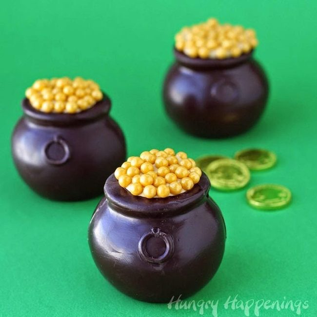 Golden Spheres In Dark Ceramic