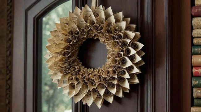 Rolled Pages Winter Circle