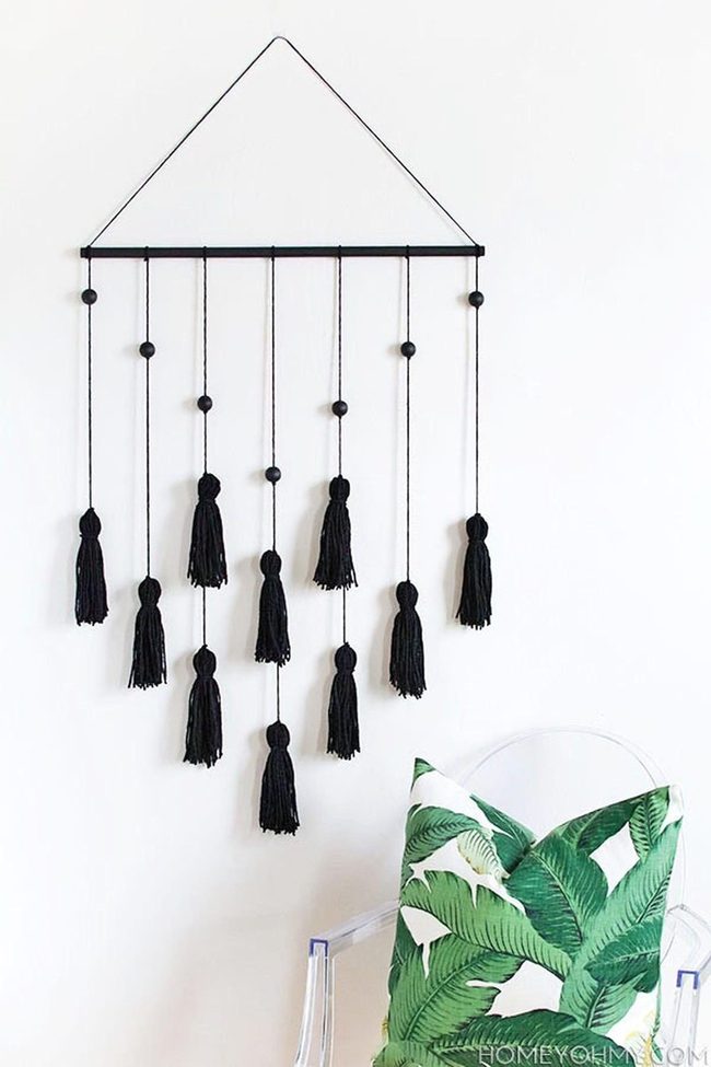 Black Tassels On White Walls