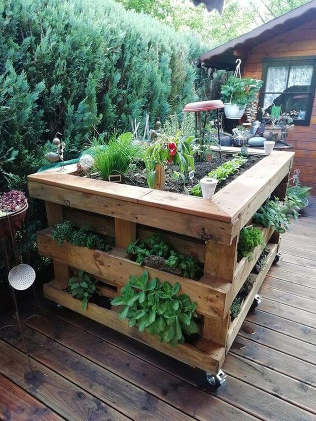 Vertical Pallet Herb Garden