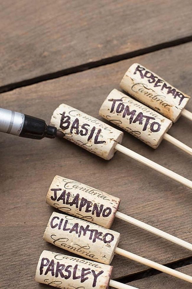 Cork Plant Labels Diy