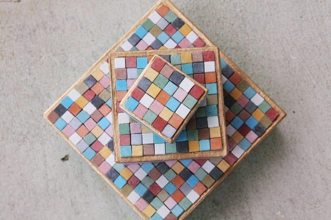 Colorful Tile Mosaic Boxes