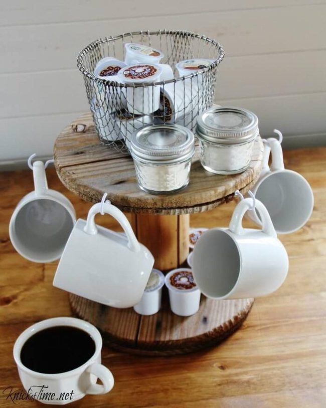 Rotating Coffee Mug Station