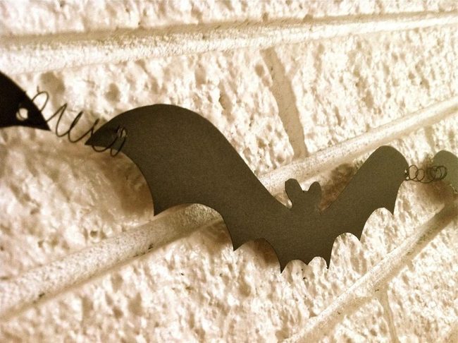Black Paper Bats, White Wall