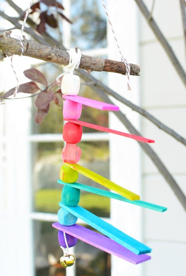 Rainbow Beads Hanging Bell