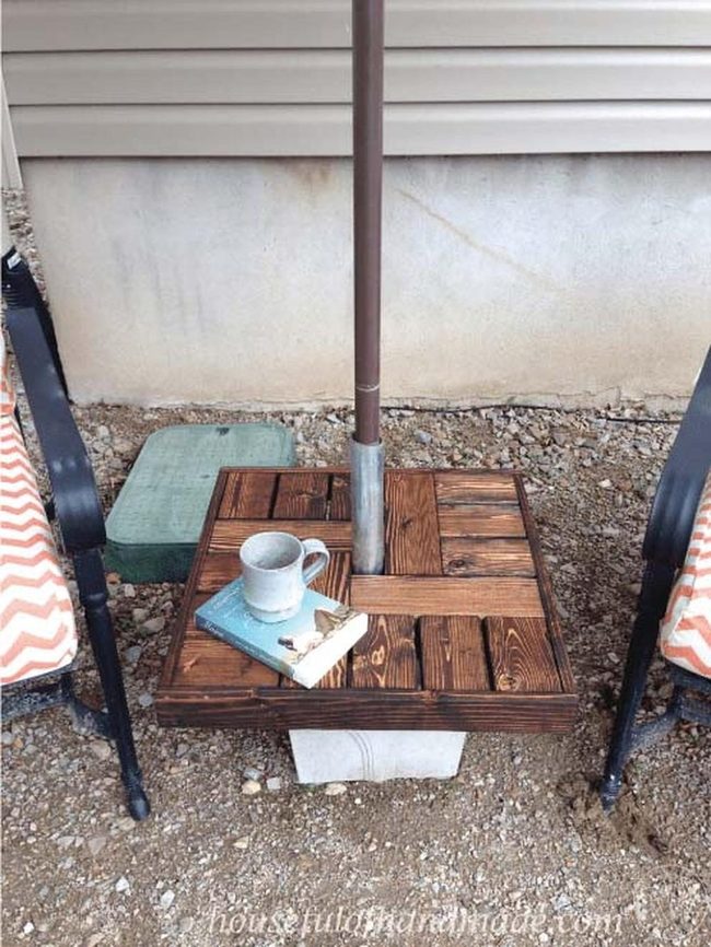 Umbrella Stand Drink Table