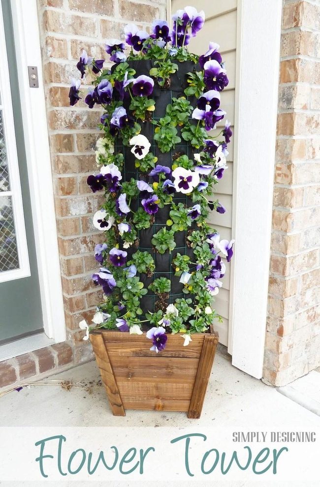 Stacked Pot Flower Tower