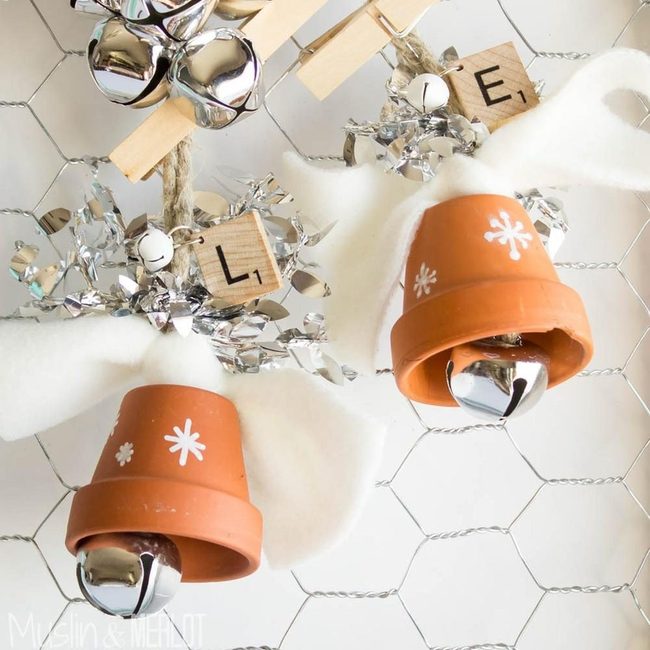 Terracotta Pots Silver Bells