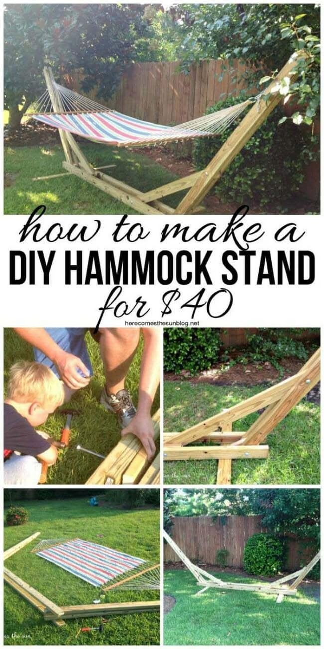Handmade Backyard Hammock Stand