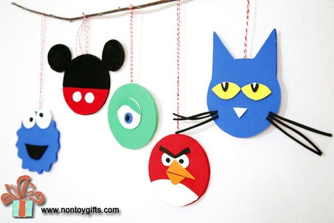 Hanging Foam Characters, Bright Colors