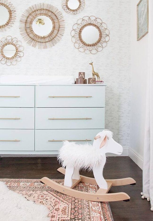 Gold Handle Modern Dresser