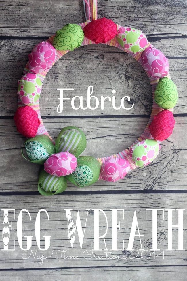 Pastel Fabric Easter Egg Wreath