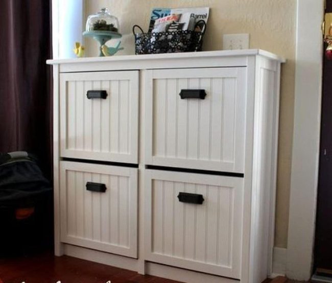 White Cabinets Black Handle Contrast