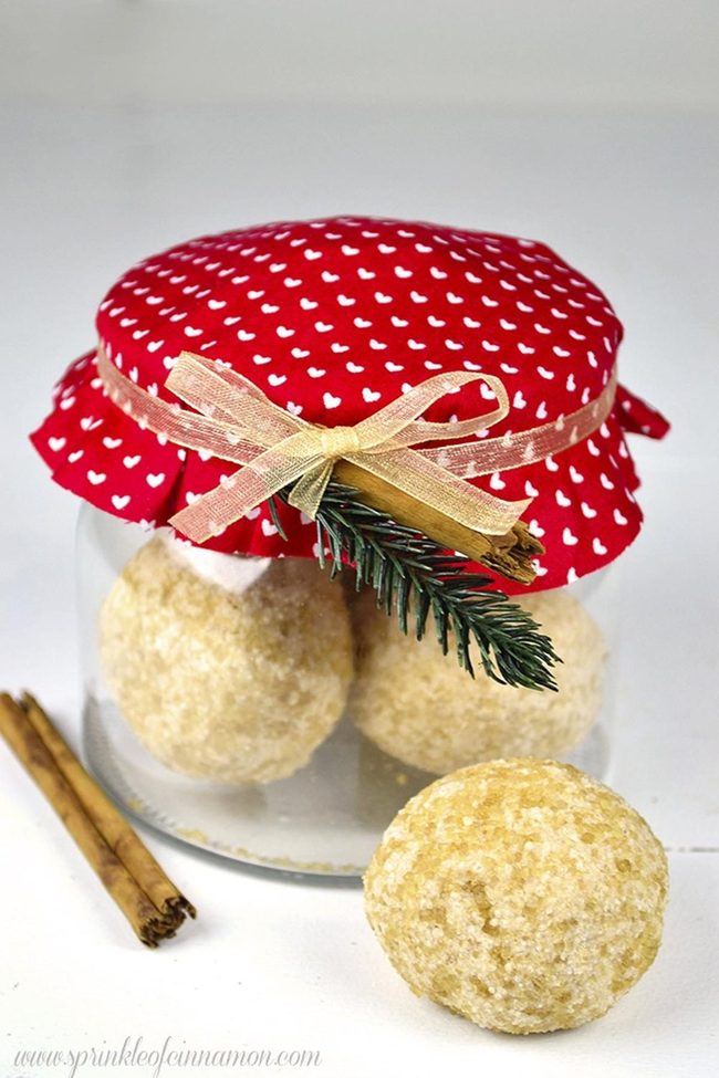 Cinnamon Cookies In Red Jar