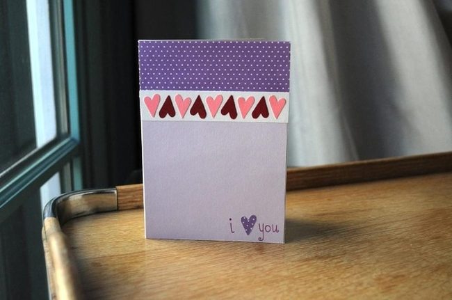 Purple Stars Love Card