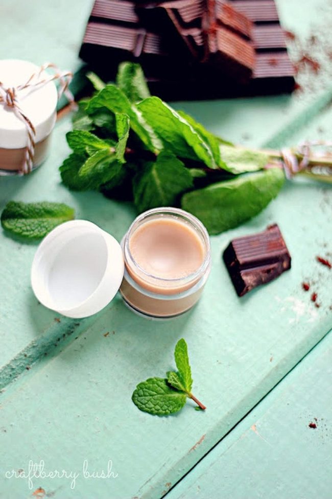 Mint Chocolate Lip Balm Glass Jar