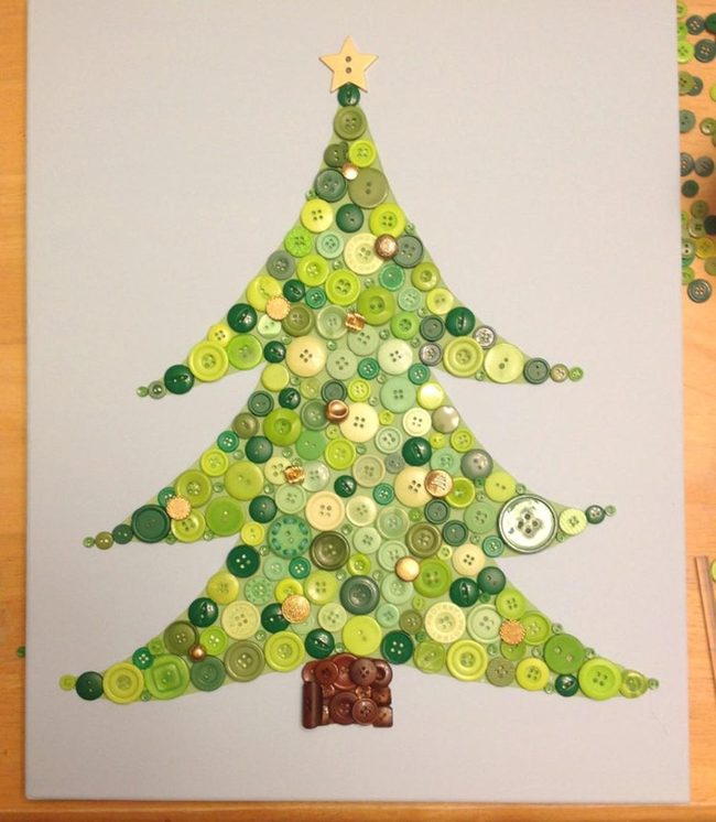 Green Button Christmas Tree
