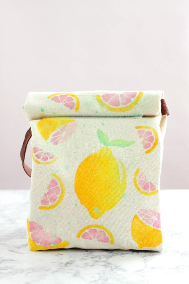 Lemon Pink Fabric Totes