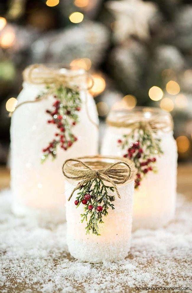 Frosty Epsom Salt Jars