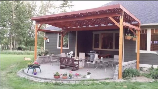 Lattice Roof Patio Shelter