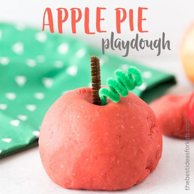Red Playdough Apple Craft