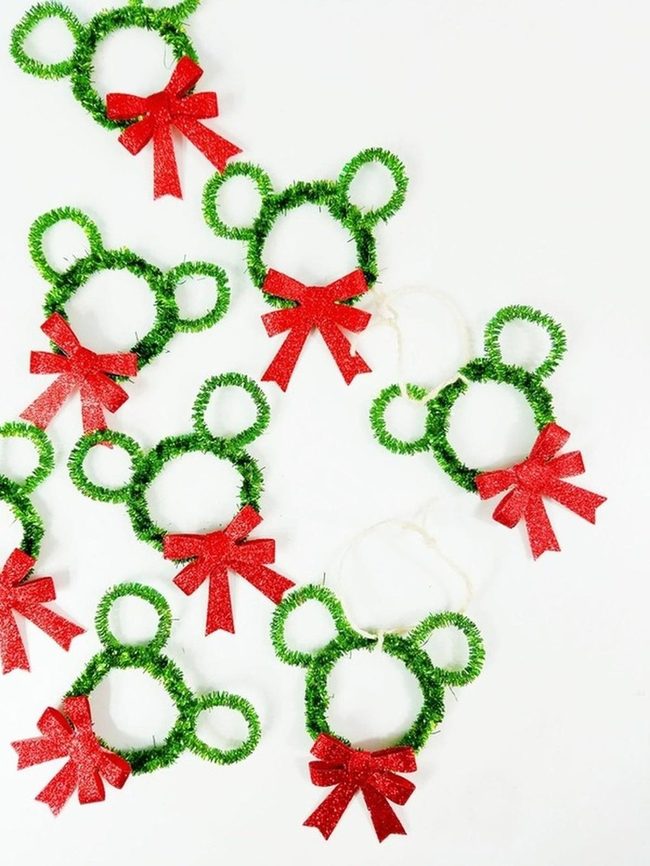 Green Mouse Ears Red Bows