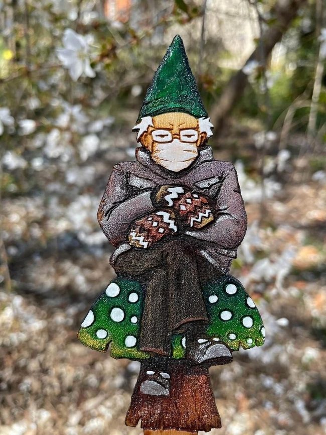 Grumpy Garden Gnome Stake